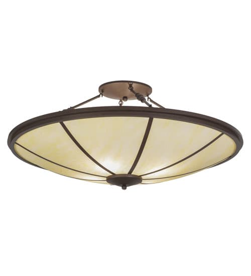 Commerce 4 Light 45" Wide Semi-Flush Bowl Ceiling Fixture - Cafe-Noir Finish