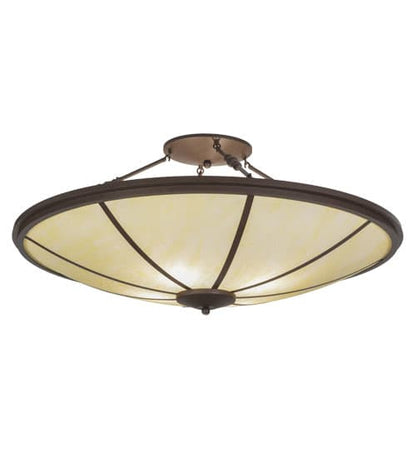 Commerce 4 Light 45" Wide Semi-Flush Bowl Ceiling Fixture - Cafe-Noir Finish