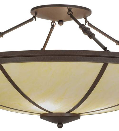 Commerce 4 Light 45" Wide Semi-Flush Bowl Ceiling Fixture - Cafe-Noir Finish