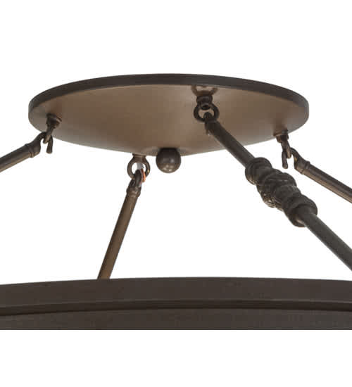 Commerce 4 Light 45" Wide Semi-Flush Bowl Ceiling Fixture - Cafe-Noir Finish