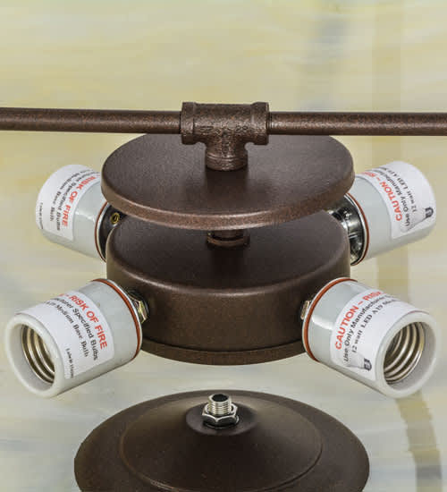 Commerce 4 Light 45" Wide Semi-Flush Bowl Ceiling Fixture - Cafe-Noir Finish