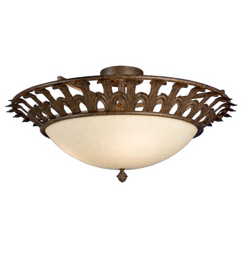Hampton 4 Light 30" Wide Semi-Flush Bowl Ceiling Fixture - Rusty Nail Finish