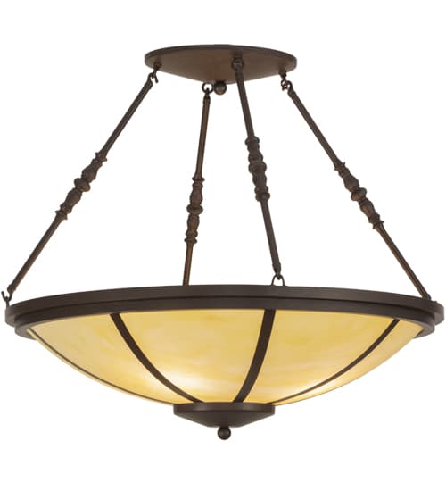 Commerce 4 Light 30" Wide Semi-Flush Bowl Ceiling Fixture