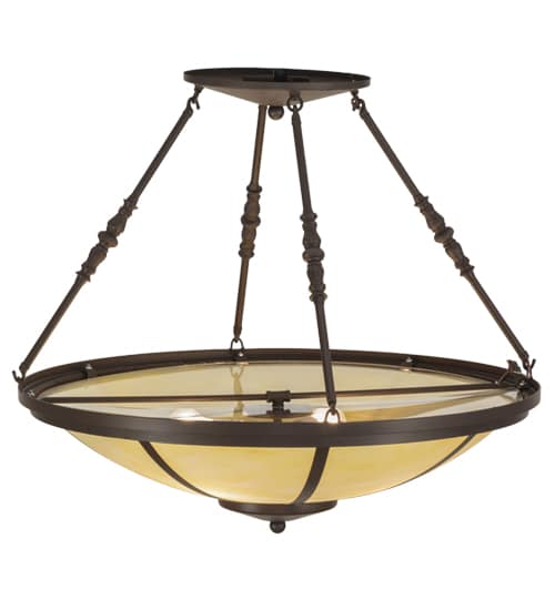 Commerce 4 Light 30" Wide Semi-Flush Bowl Ceiling Fixture
