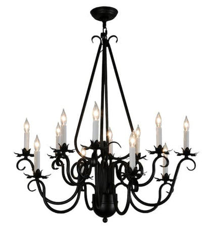 Caleb 12 Light 32" Wide Taper Candle Style Chandelier