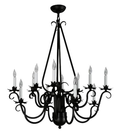 Caleb 12 Light 32" Wide Taper Candle Style Chandelier