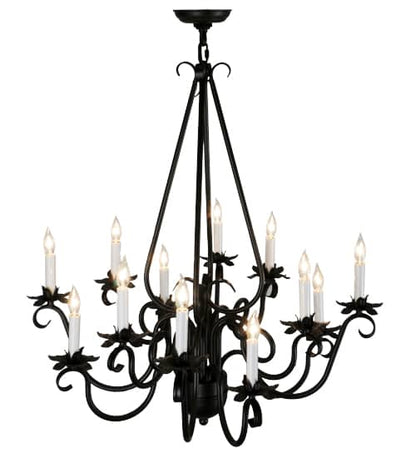 Caleb 12 Light 32" Wide Taper Candle Style Chandelier
