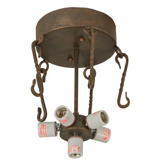 Star 6 Light 36" Wide Semi-Flush Ceiling Fixture