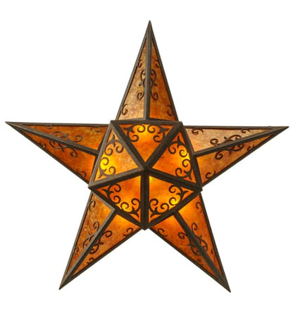 Star 6 Light 36" Wide Semi-Flush Ceiling Fixture