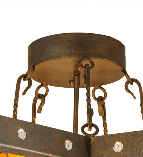 Star 6 Light 36" Wide Semi-Flush Ceiling Fixture