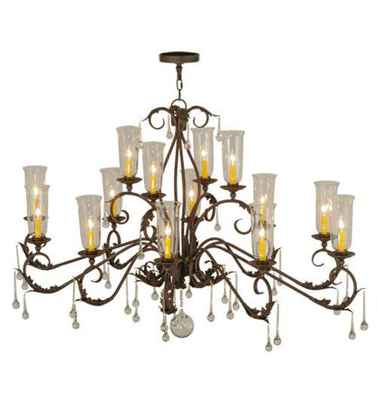 Long Windsor 14 Light 38" Wide Chandelier
