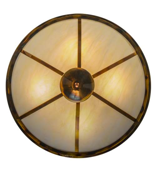 Commerce 4 Light 31" Wide Semi-Flush Bowl Ceiling Fixture - Light Burnished Transparent Gold Finish