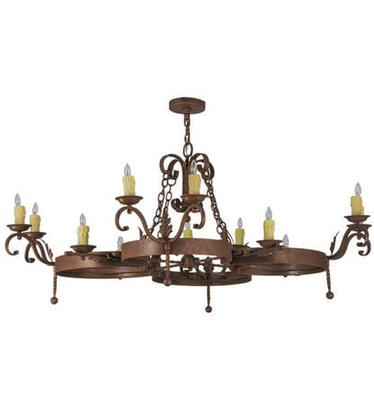 Andorra 12 Light 60" Wide Taper Candle Style Chandelier
