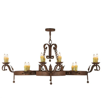 Andorra 12 Light 60" Wide Taper Candle Style Chandelier