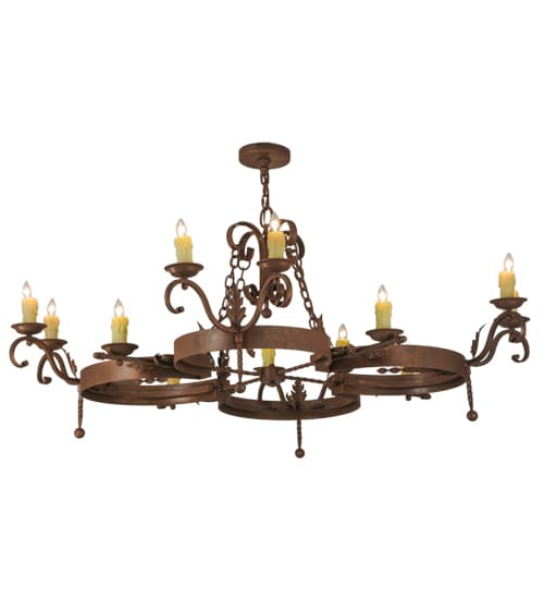 Andorra 12 Light 60" Wide Taper Candle Style Chandelier