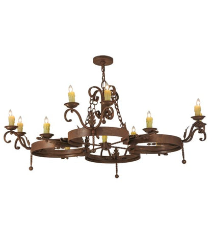 Andorra 12 Light 60" Wide Taper Candle Style Chandelier