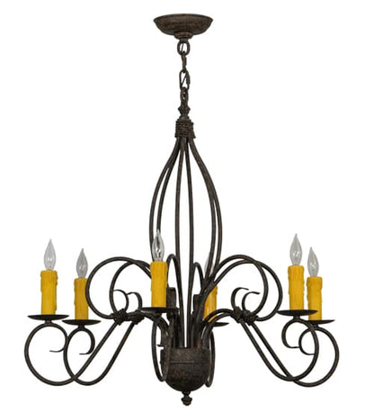 Squire 6 Light 28" Wide Taper Candle Style Chandelier