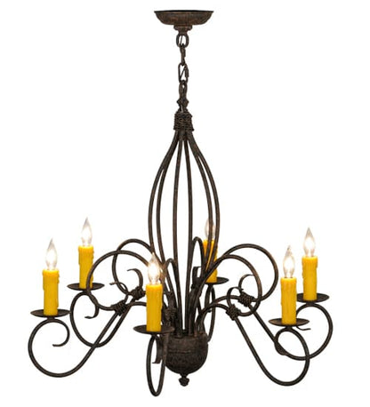 Squire 6 Light 28" Wide Taper Candle Style Chandelier