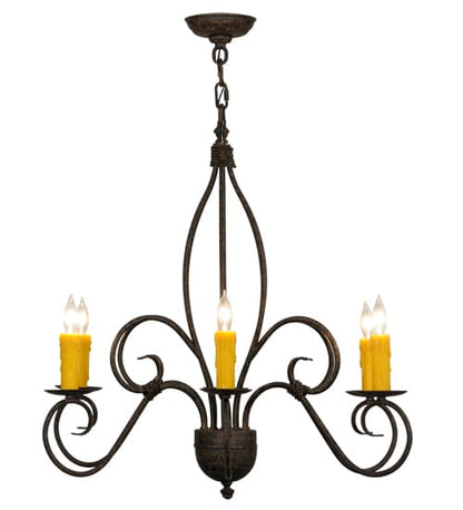 Squire 6 Light 28" Wide Taper Candle Style Chandelier