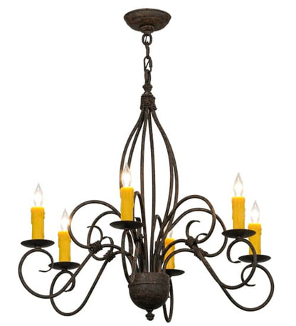 Squire 6 Light 28" Wide Taper Candle Style Chandelier
