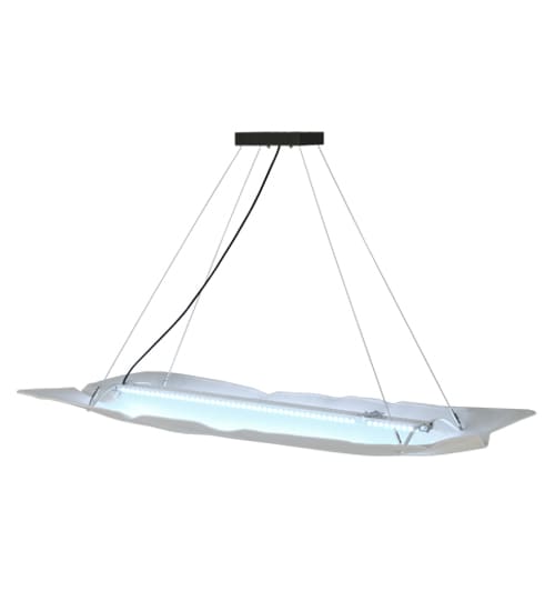 Linne 24" Wide Abstract Linear Pendant
