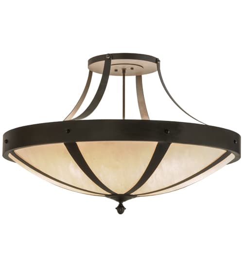 Urban 6 Light 36" Wide Semi-Flush Bowl Ceiling Fixture - Oil Rubbed Bronze Finish