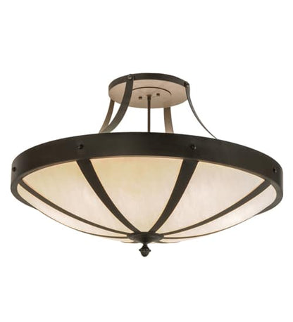 Urban 6 Light 36" Wide Semi-Flush Bowl Ceiling Fixture - Oil Rubbed Bronze Finish