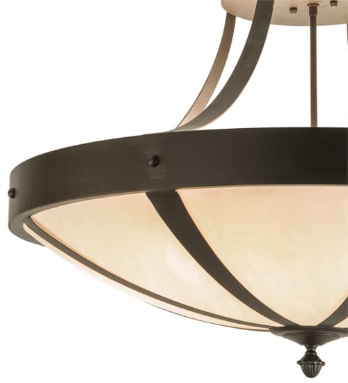 Urban 6 Light 36" Wide Semi-Flush Bowl Ceiling Fixture - Oil Rubbed Bronze Finish