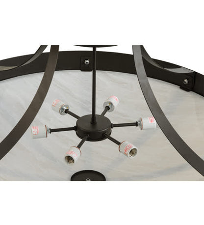 Urban 6 Light 36" Wide Semi-Flush Bowl Ceiling Fixture - Oil Rubbed Bronze Finish