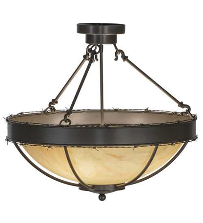 Barbed Wire 4 Light 24" Wide Semi-Flush Bowl Ceiling Fixture