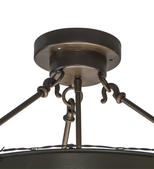 Barbed Wire 4 Light 24" Wide Semi-Flush Bowl Ceiling Fixture