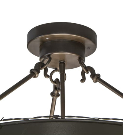 Barbed Wire 4 Light 24" Wide Semi-Flush Bowl Ceiling Fixture