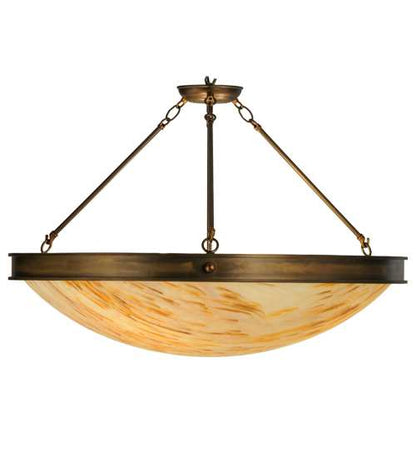 Dionne 3 Light 30" Wide Semi-Flush Bowl Ceiling Fixture - Antique Copper Finish