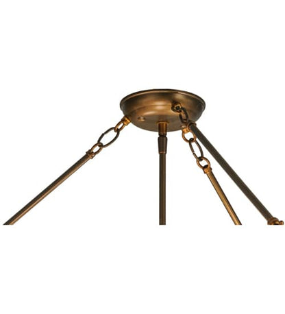 Dionne 3 Light 30" Wide Semi-Flush Bowl Ceiling Fixture - Antique Copper Finish