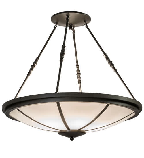 Commerce 6 Light 36" Wide Semi-Flush Bowl Ceiling Fixture - Timeless Bronze Finish