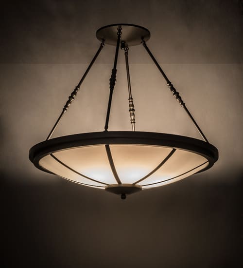 Commerce 6 Light 36" Wide Semi-Flush Bowl Ceiling Fixture - Timeless Bronze Finish