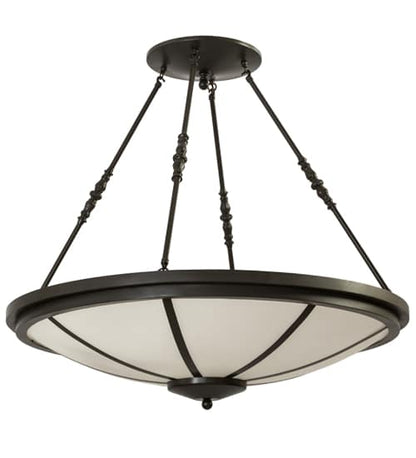 Commerce 6 Light 36" Wide Semi-Flush Bowl Ceiling Fixture - Timeless Bronze Finish