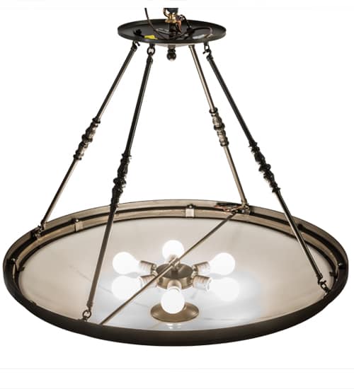 Commerce 6 Light 36" Wide Semi-Flush Bowl Ceiling Fixture - Timeless Bronze Finish