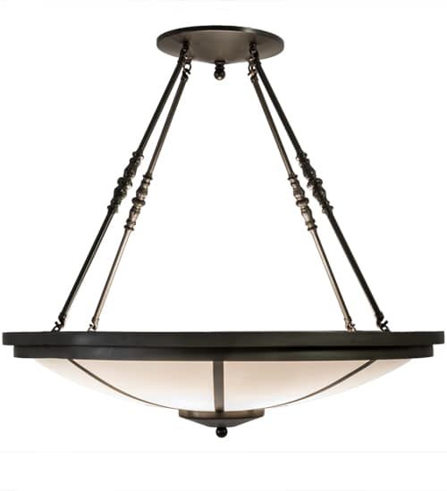Commerce 6 Light 36" Wide Semi-Flush Bowl Ceiling Fixture - Timeless Bronze Finish
