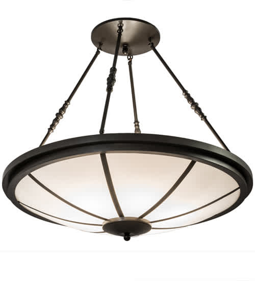 Commerce 6 Light 36" Wide Semi-Flush Bowl Ceiling Fixture - Timeless Bronze Finish