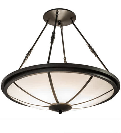 Commerce 6 Light 36" Wide Semi-Flush Bowl Ceiling Fixture - Timeless Bronze Finish