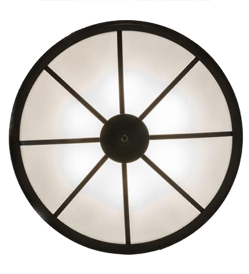 Commerce 6 Light 36" Wide Semi-Flush Bowl Ceiling Fixture - Timeless Bronze Finish