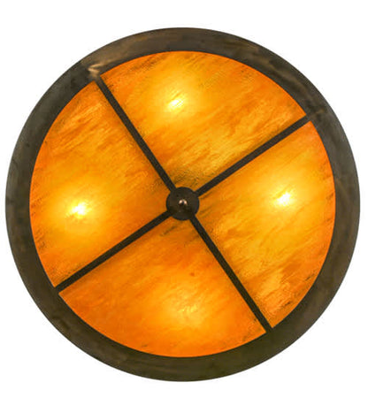 Rustic Prime 4 Light 42" Wide Semi-Flush Drum Ceiling Fixture
