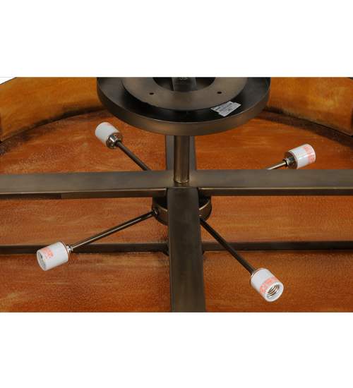 Rustic Prime 4 Light 42" Wide Semi-Flush Drum Ceiling Fixture