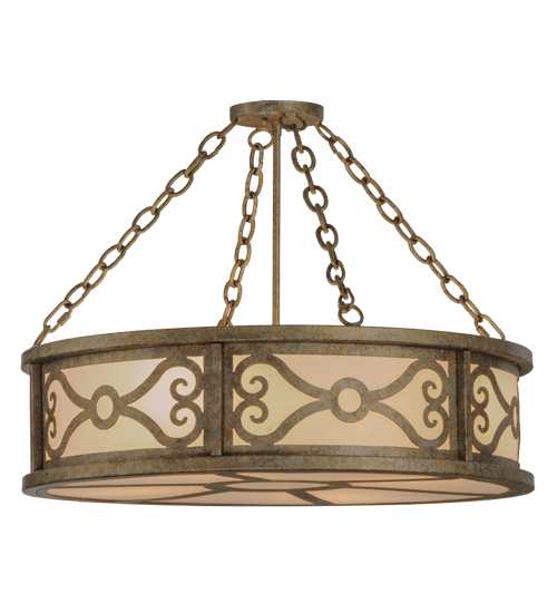 Donya 4 Light 26" Wide Semi-Flush Drum Ceiling Fixture - Corinth Finish