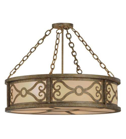 Donya 4 Light 26" Wide Semi-Flush Drum Ceiling Fixture - Corinth Finish