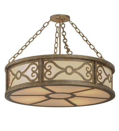 Donya 4 Light 26" Wide Semi-Flush Drum Ceiling Fixture - Corinth Finish
