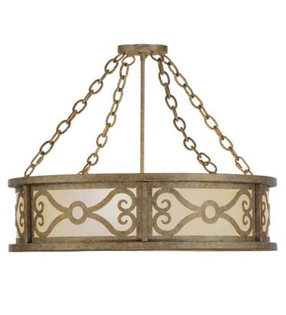 Donya 4 Light 26" Wide Semi-Flush Drum Ceiling Fixture - Corinth Finish
