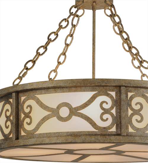Donya 4 Light 26" Wide Semi-Flush Drum Ceiling Fixture - Corinth Finish