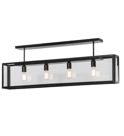 Affinity 4 Light 47" Wide Semi-Flush Ceiling Fixture - Solar Black Finish